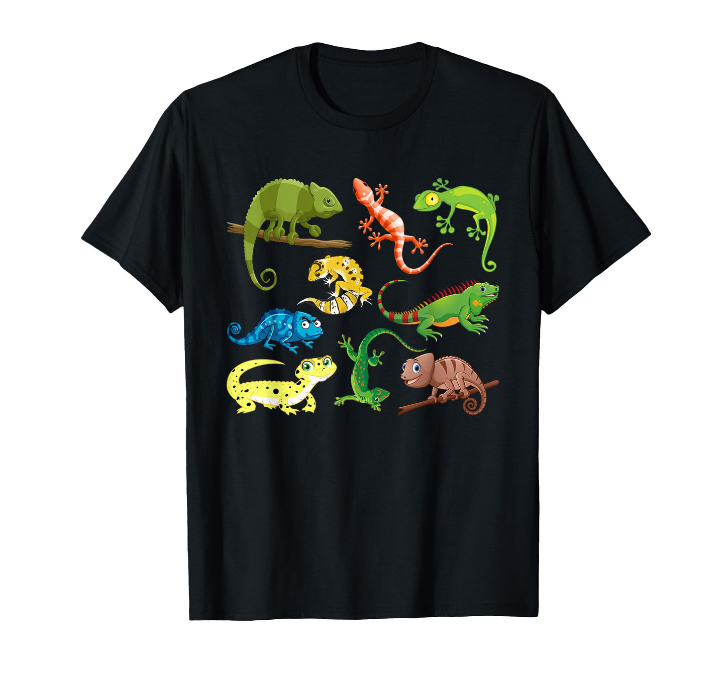 Lizards Collage Reptile Types Of Lizards Cool Lizards Lover T-Shirt