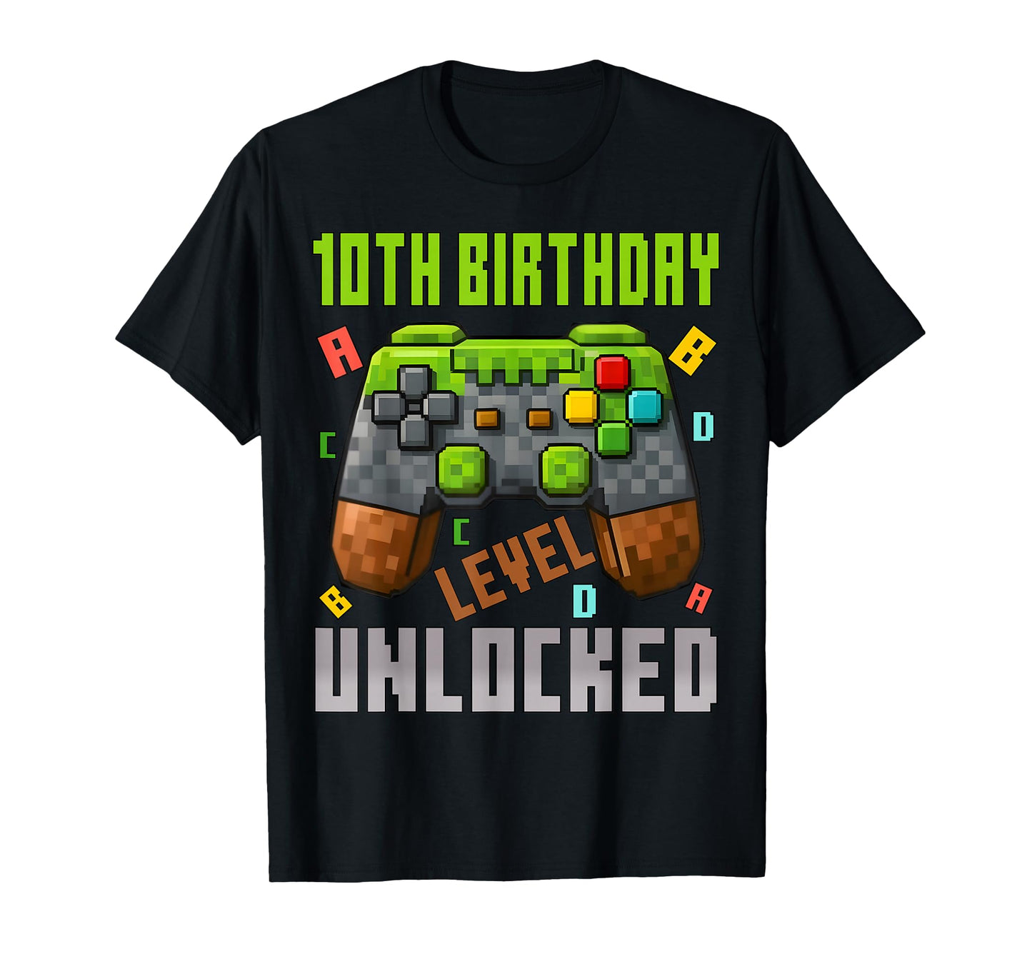 10th Birthday Boy Level 10 Unlocked Birthday Boy 10 Years T-Shirt