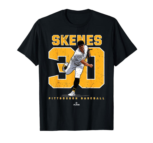 Number & Portrait Paul Skenes Pittsburgh MLBPA T-Shirt