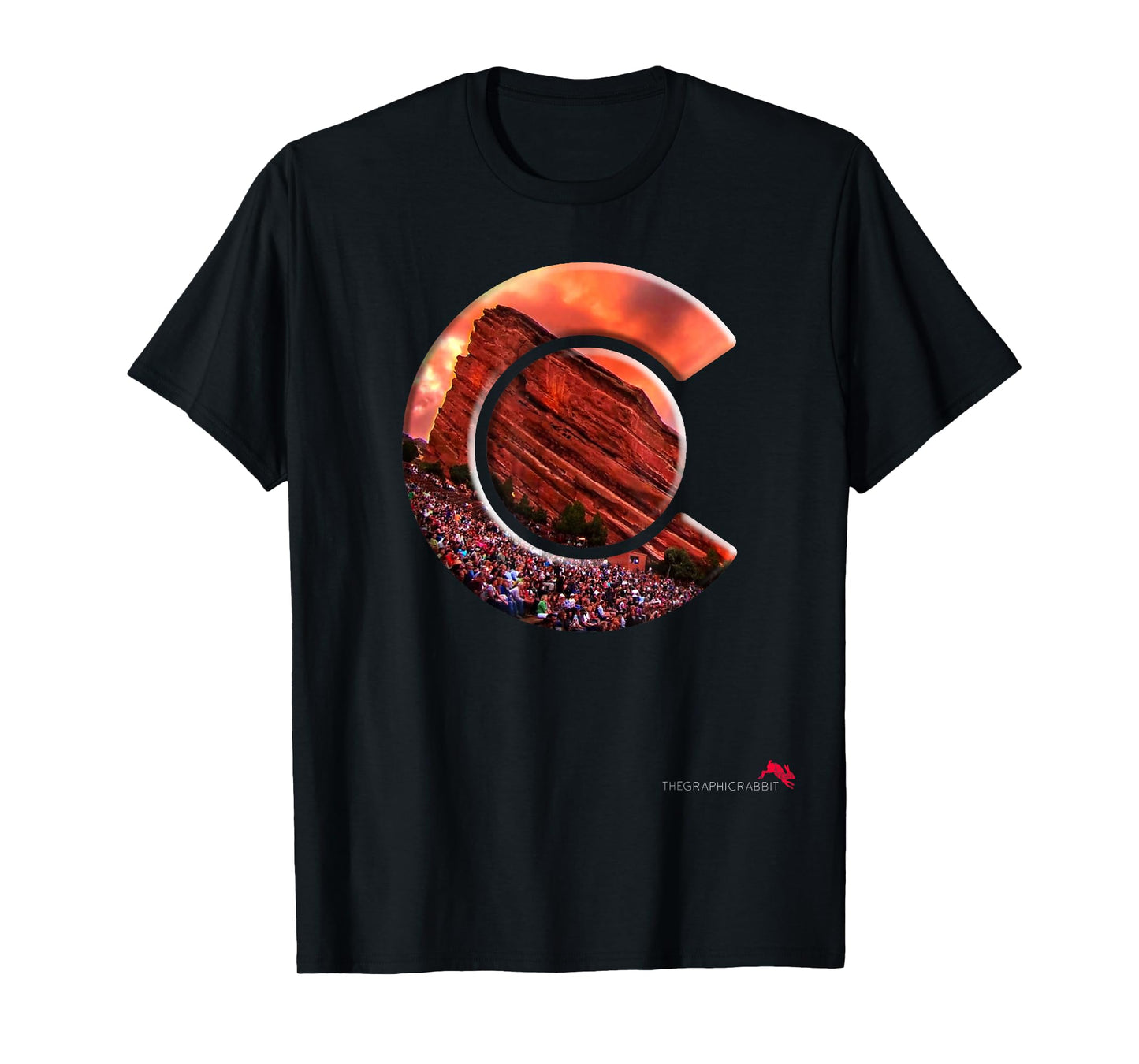 Red Rocks Amphitheater - Colorado State Flag T-Shirt