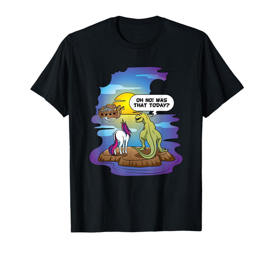 Noah's Ark Christian Bibble The Last Unicorn Dinosaur T-Shirt