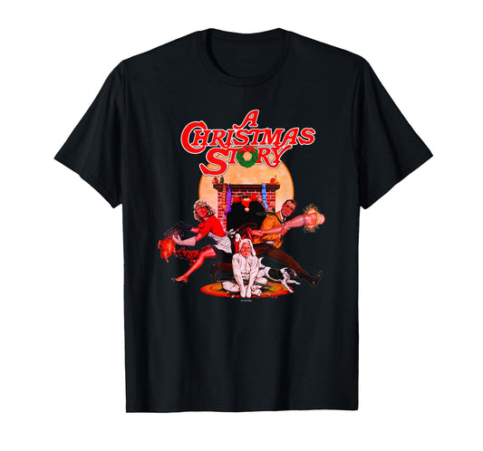 A Christmas Story Classic Movie Distressed Poster T-Shirt