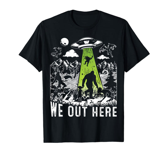 Mythical Creatures Abduction Vibrant Design of Local Legends T-Shirt