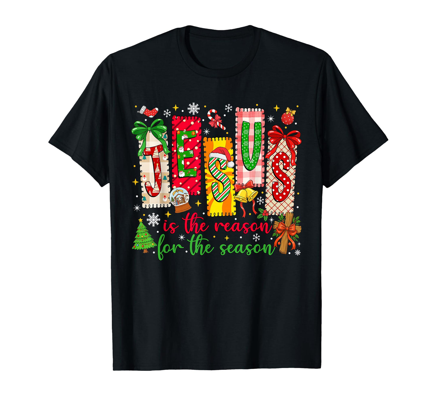 Jesus is The Reason for The Season Christian Christmas Women T-Shirt