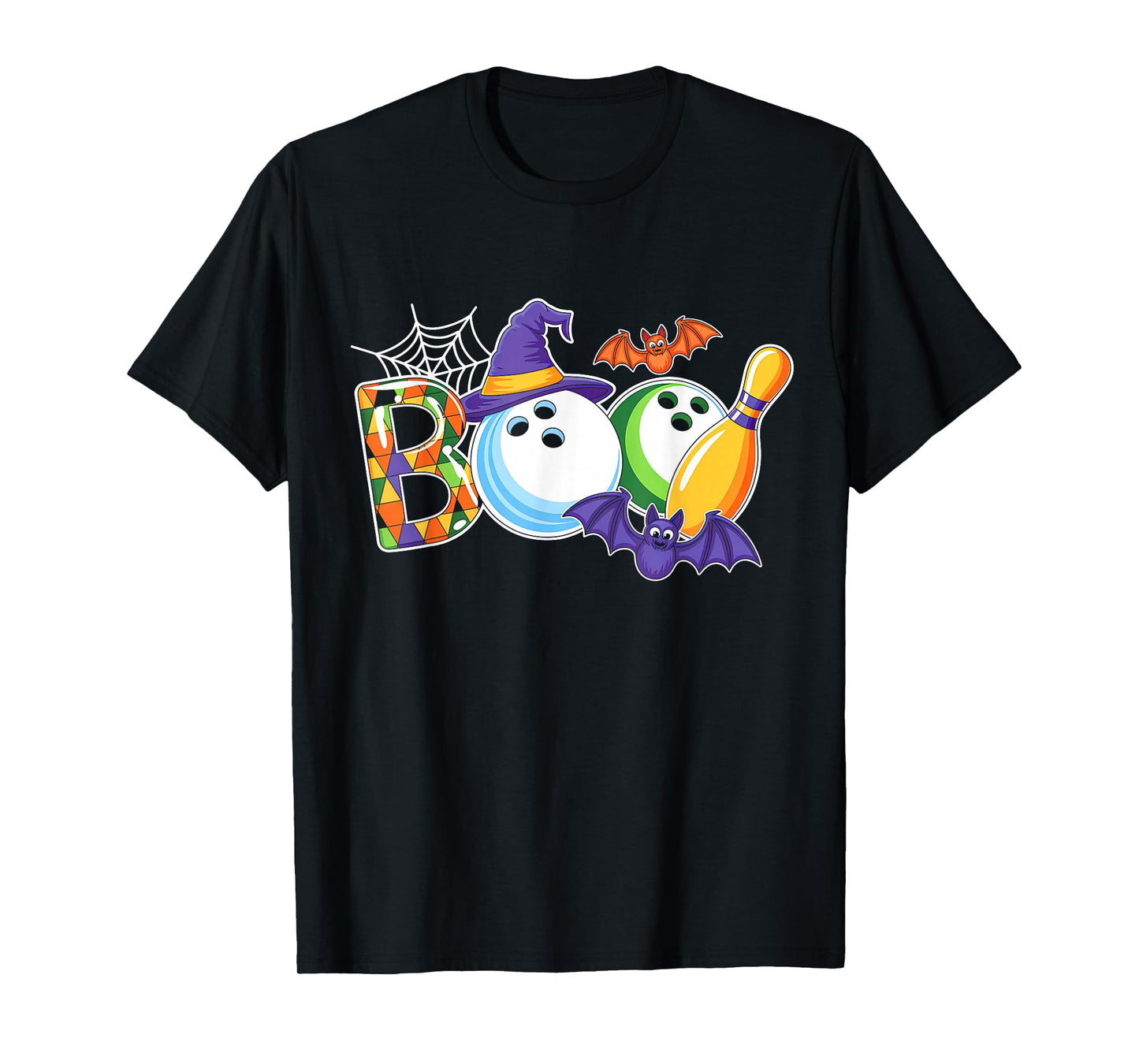 Bowling Boo Creepy Halloween Costume Pumpkin Bowling Lover T-Shirt