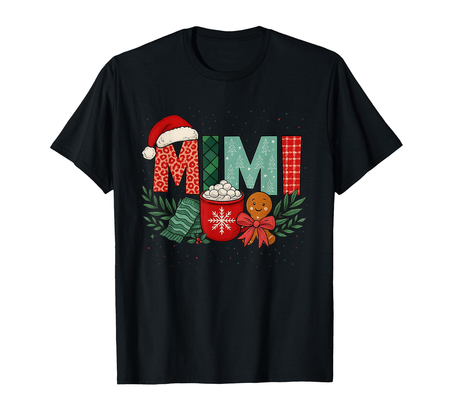 Mimi Christmas Hot Cocoa Gingerbread Holiday Grandma T-Shirt