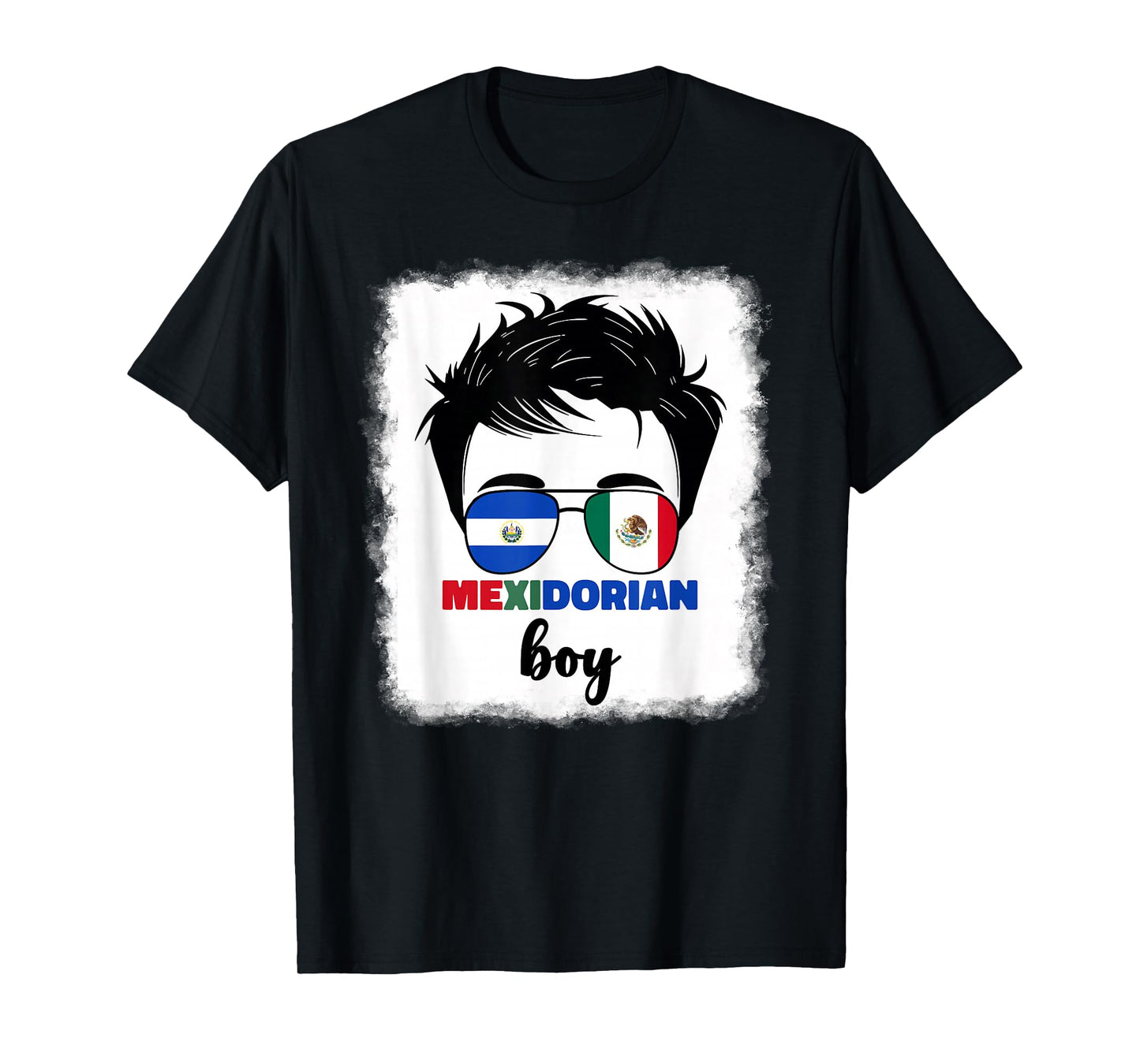 Half Mexican and Salvadorian Mexico El Salvador Kids Boys T-Shirt