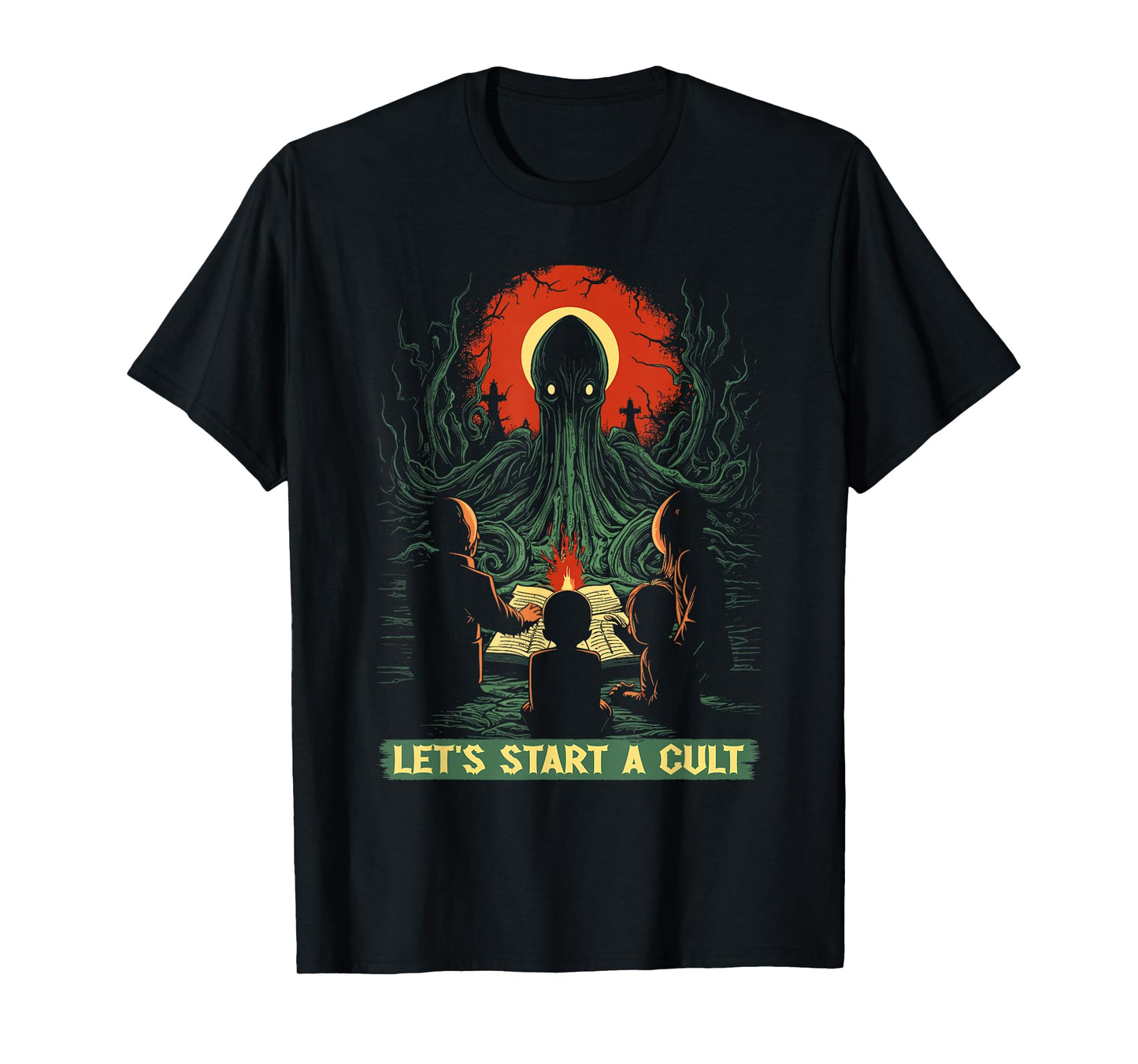Lets Start A Cult, Vintage Cosmic Horror Cthulhu Cult T-Shirt
