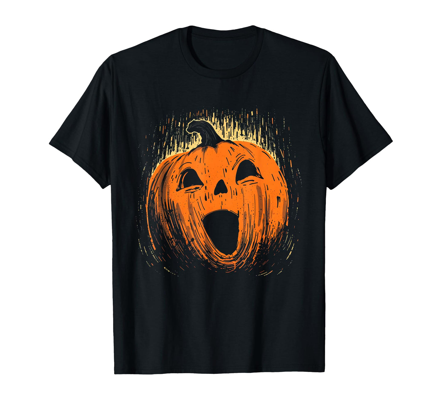 Vintage Pumpkin Halloween Retro Jack O Lanter Face T-Shirt