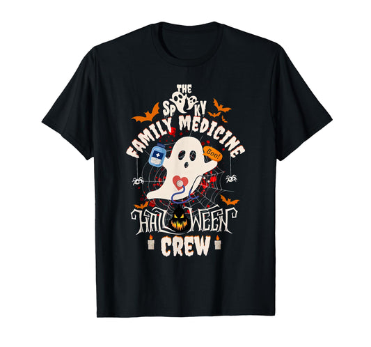 Spooky Family Medicine Halloween Crew Family Doctor CNA MA T-Shirt