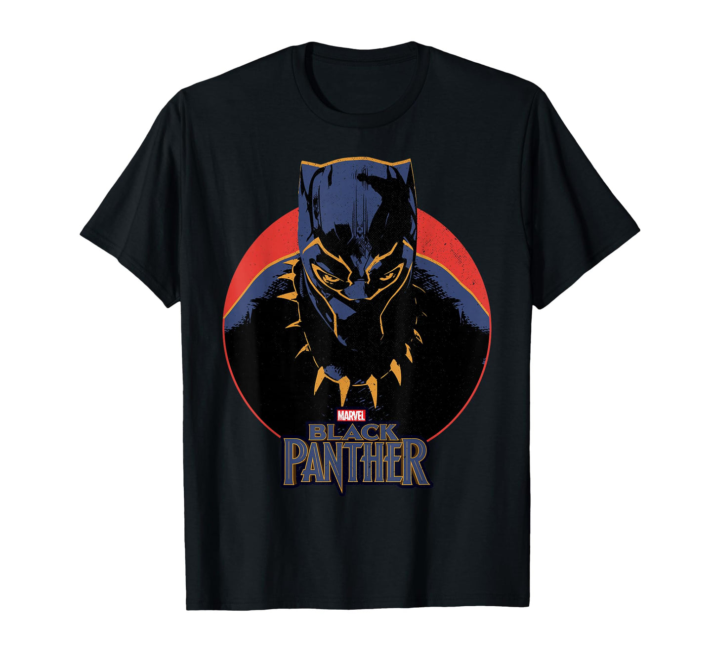Marvel Black Panther Movie Retro Circle Portrait T-Shirt T-Shirt