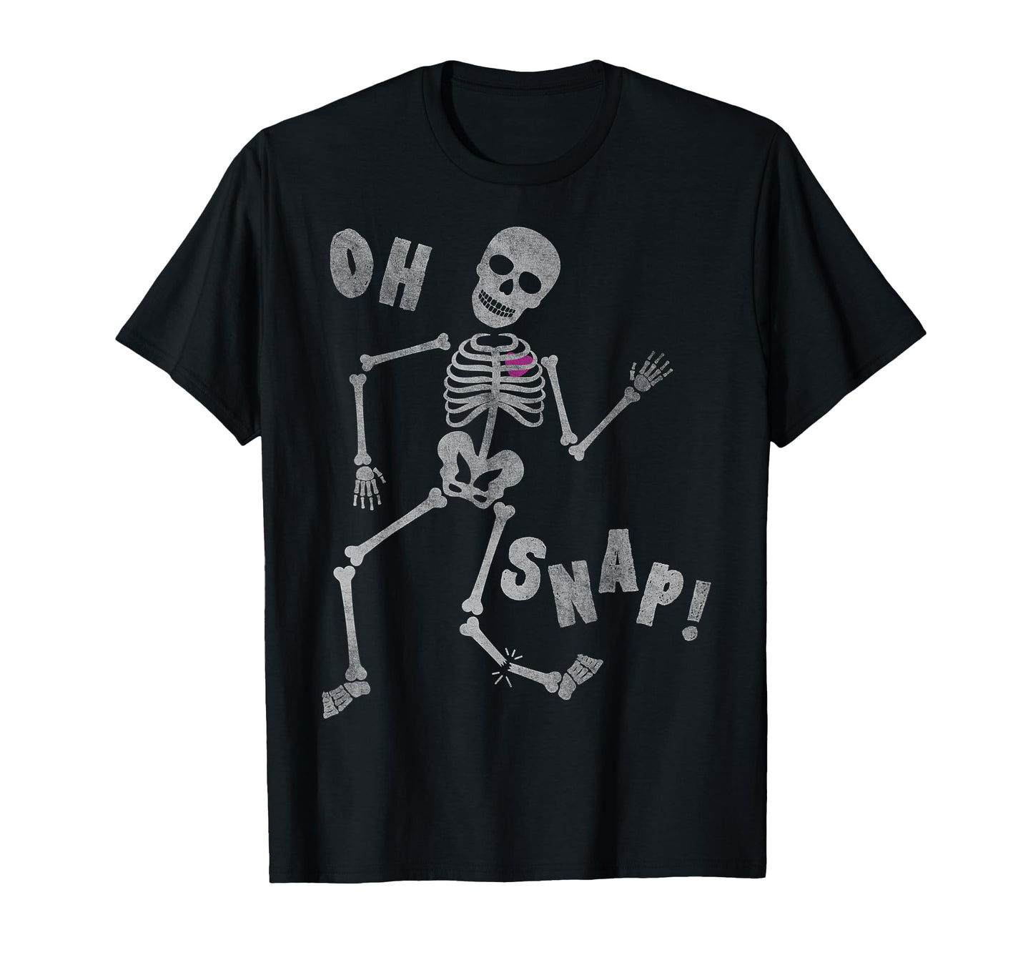 Halloween Oh Snap Skeleton Broken Leg T-Shirt