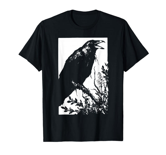 Crow Weirdcore Goblincore Punk Goth Aesthetic Creepy Horror T-Shirt