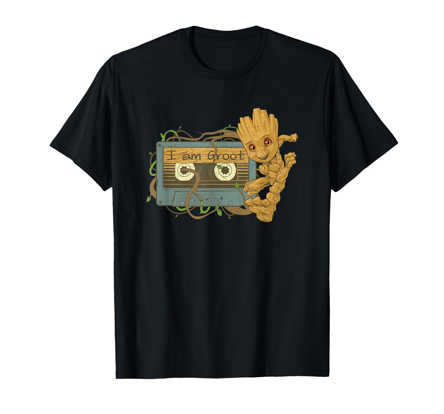 Marvel Guardians of The Galaxy I Am Groot Mixtape T-Shirt Small