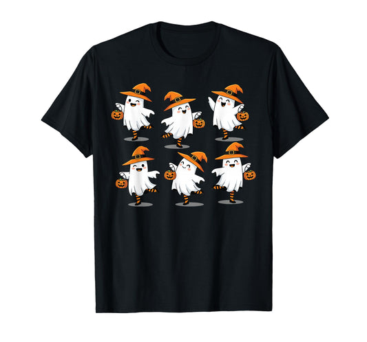 Halloween Ballet Ghost Ballet Dancer Spooky Dance Teacher T-Shirt