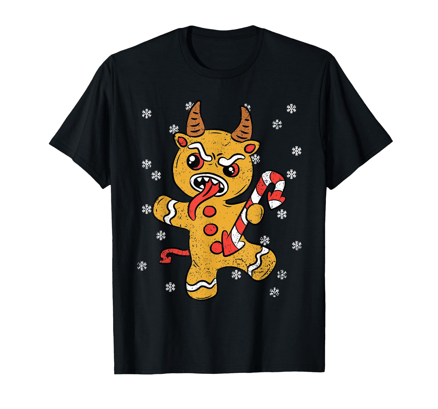 Gingerbread Man Krampus Christmas Pajama X-mas Candy Cane T-Shirt