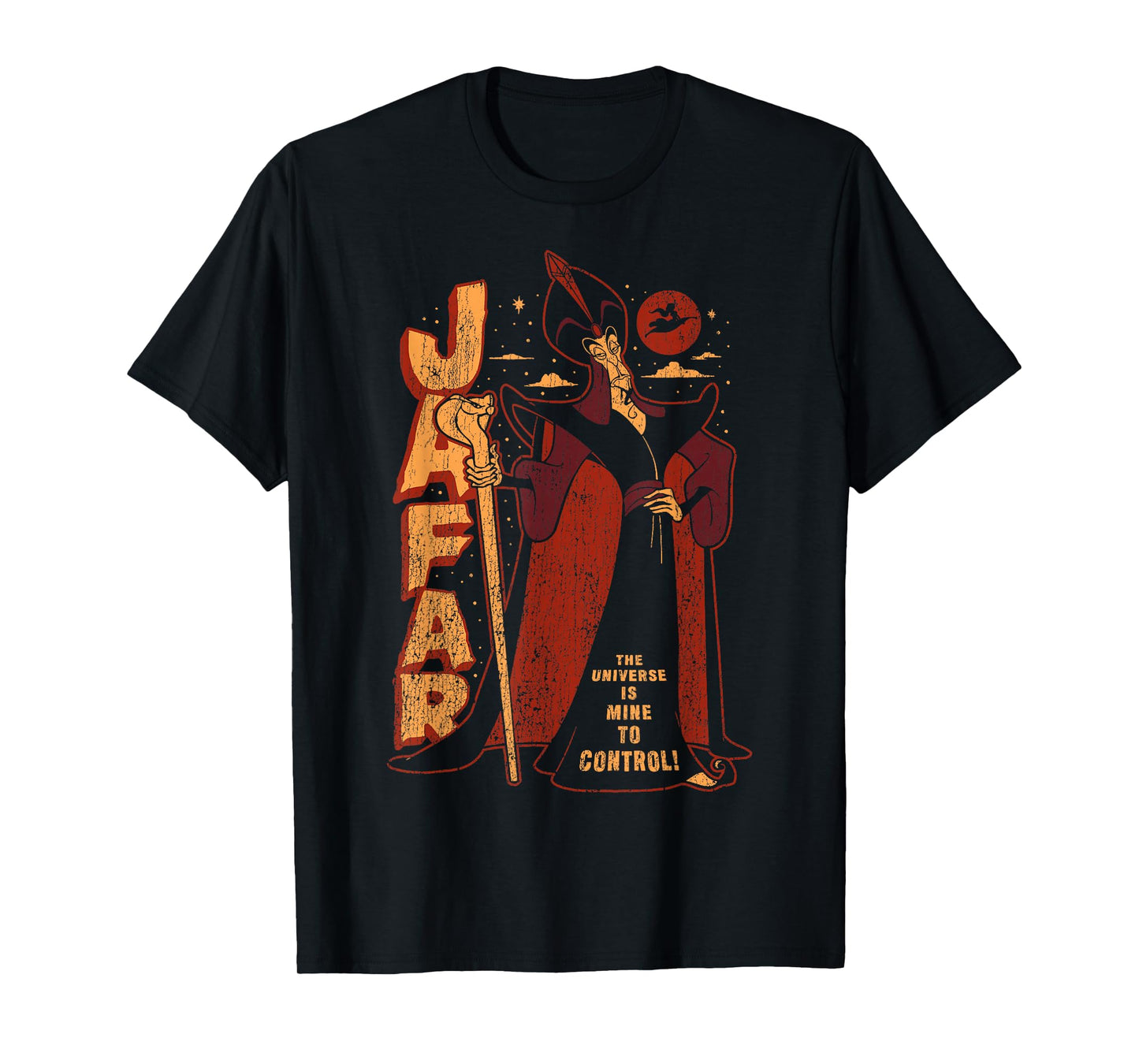 Disney Aladdin Jafar Distressed Portrait Logo T-Shirt
