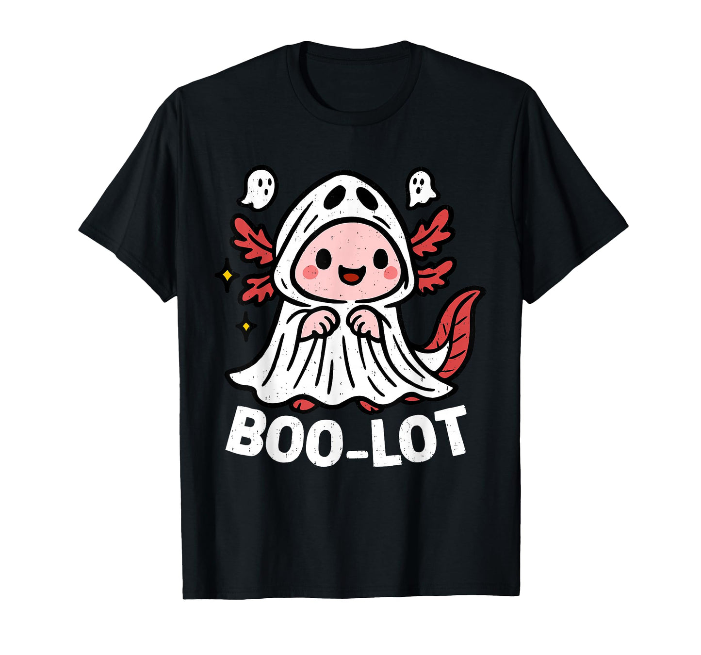 Kawaii Halloween Ghost Axolotl Boo-Lot Pet Lover Axolotls T-Shirt