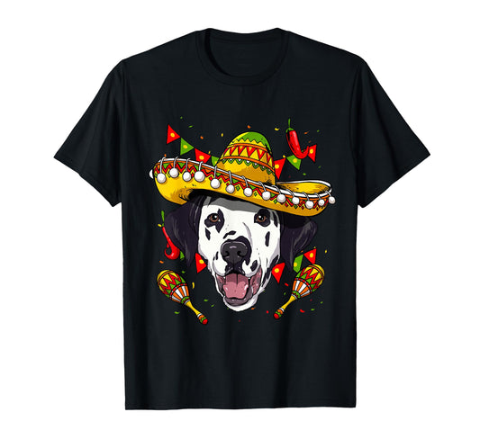 Cinco de Mayo Dalmatian Men Women Kids Sombrero T-Shirt