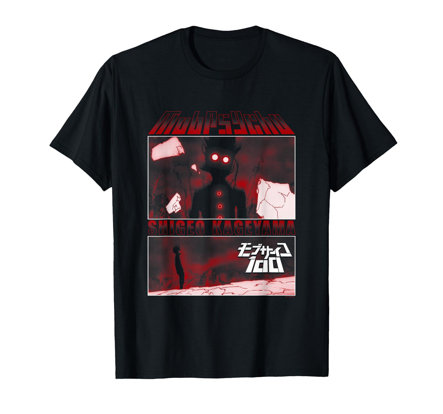Mob Psycho 100 Black & Red Panels T-Shirt