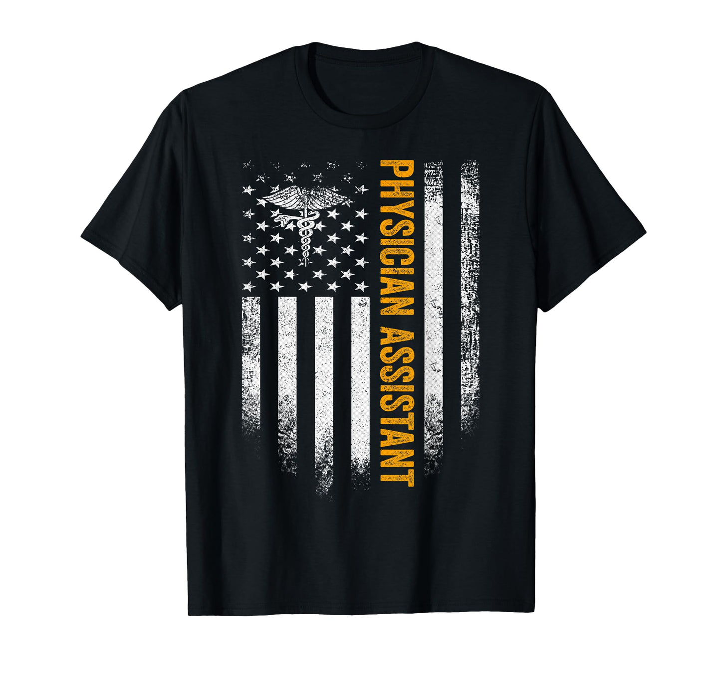 Vintage USA Physician Assistant American Flag T-Shirt
