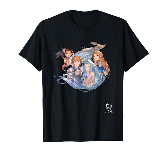 Cygames, Inc. Granblue Fantasy: Versus Crew Neck Black Small Casual Anime Gaming T-Shirt