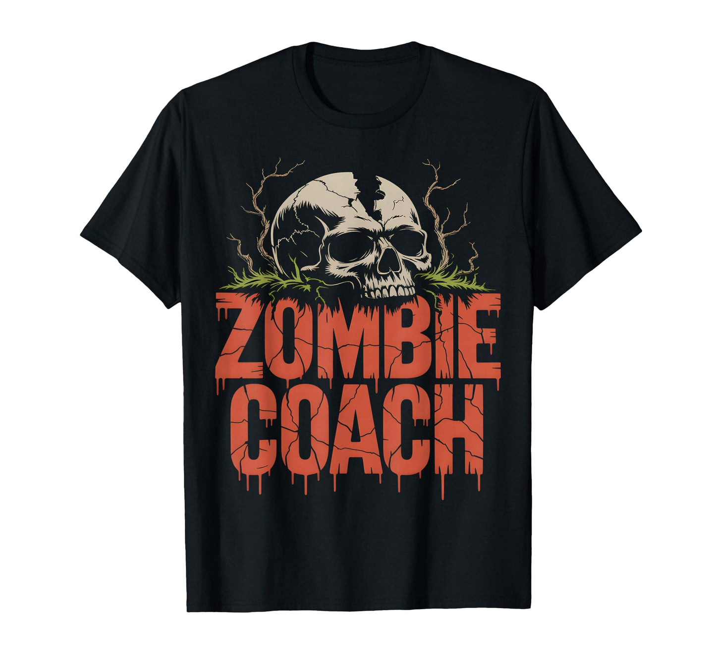 Zombie Coach Scary Skull Halloween T-Shirt