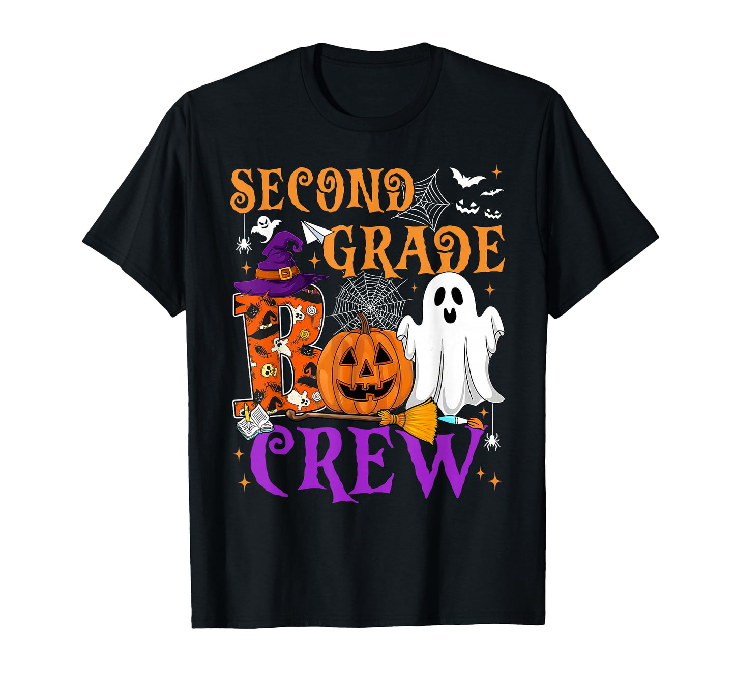 2nd Grade Boo Crew Teacher Student Funny Halloween Costume T-Shirt