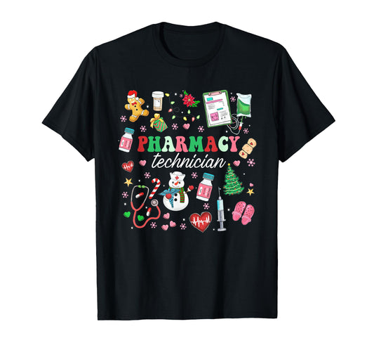 Pharmacy Technician Christmas Pharmacist CPhT Xmas Holiday T-Shirt