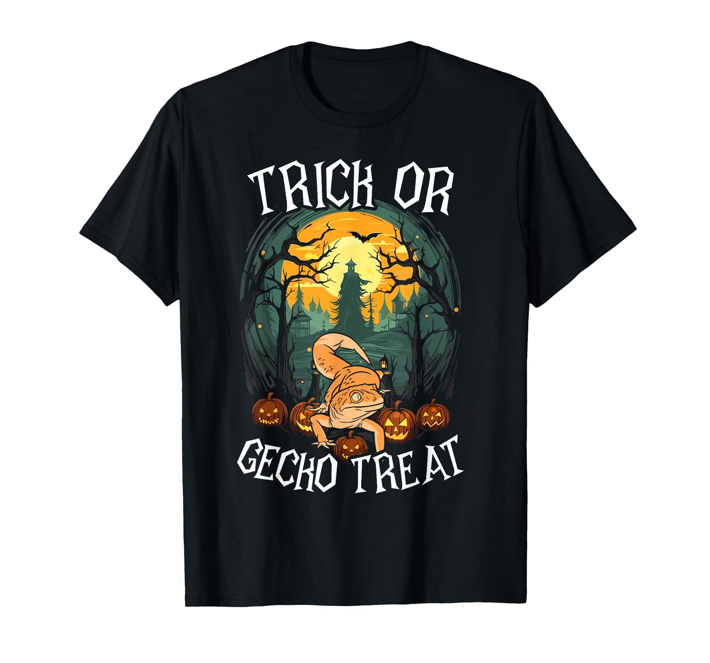 Gecko Halloween Scary Reptile Trick Or Treat Spooky Lizard T-Shirt