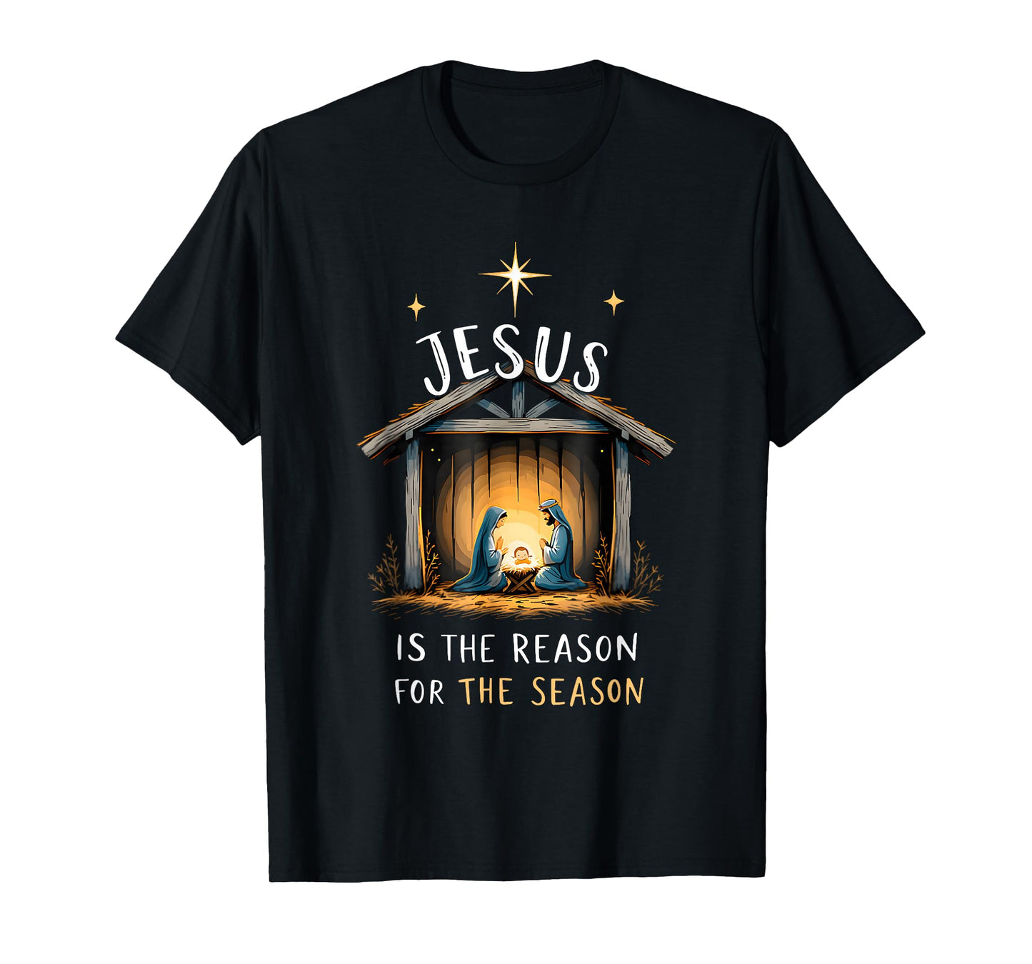 Jesus is The Reason for The Season Christian Faith Christmas T-Shirt