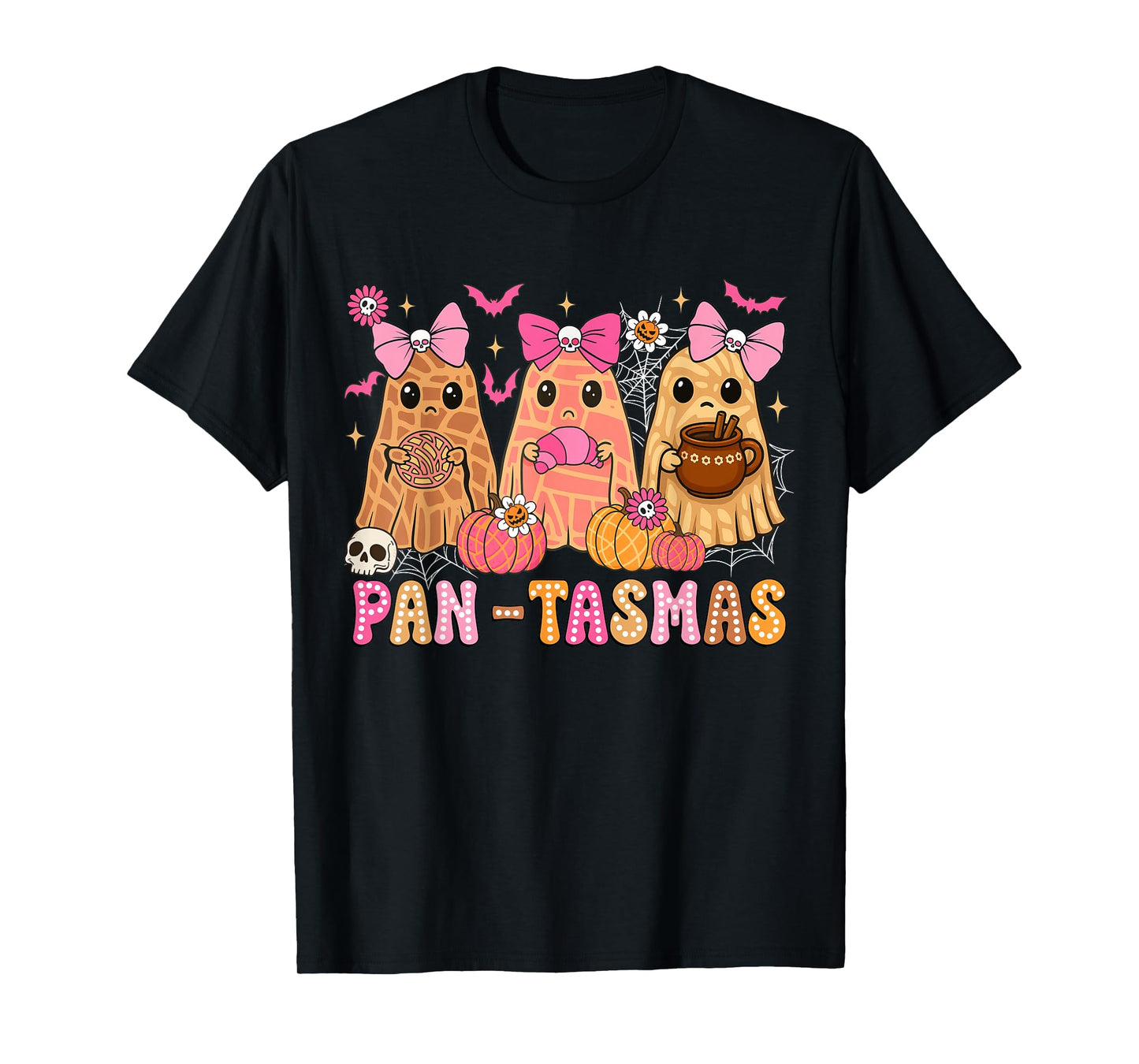 Funny Pantasmas Ghost Pan Dulce Halloween Mexican Conchas T-Shirt