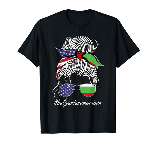 Bulgaria Women Heritage American Grown Girl Bulgaria Flag T-Shirt