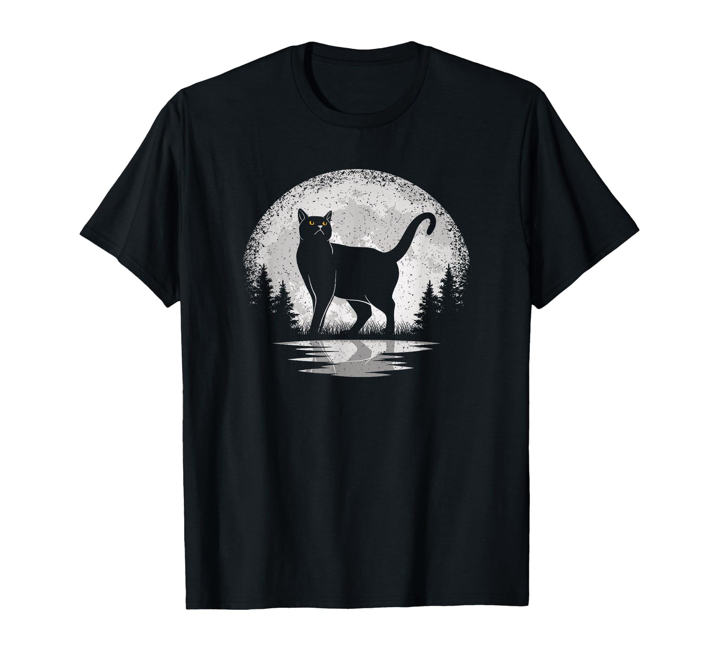 Cat Moon Cat Lover Moonlight Vintage Men Women T-Shirt
