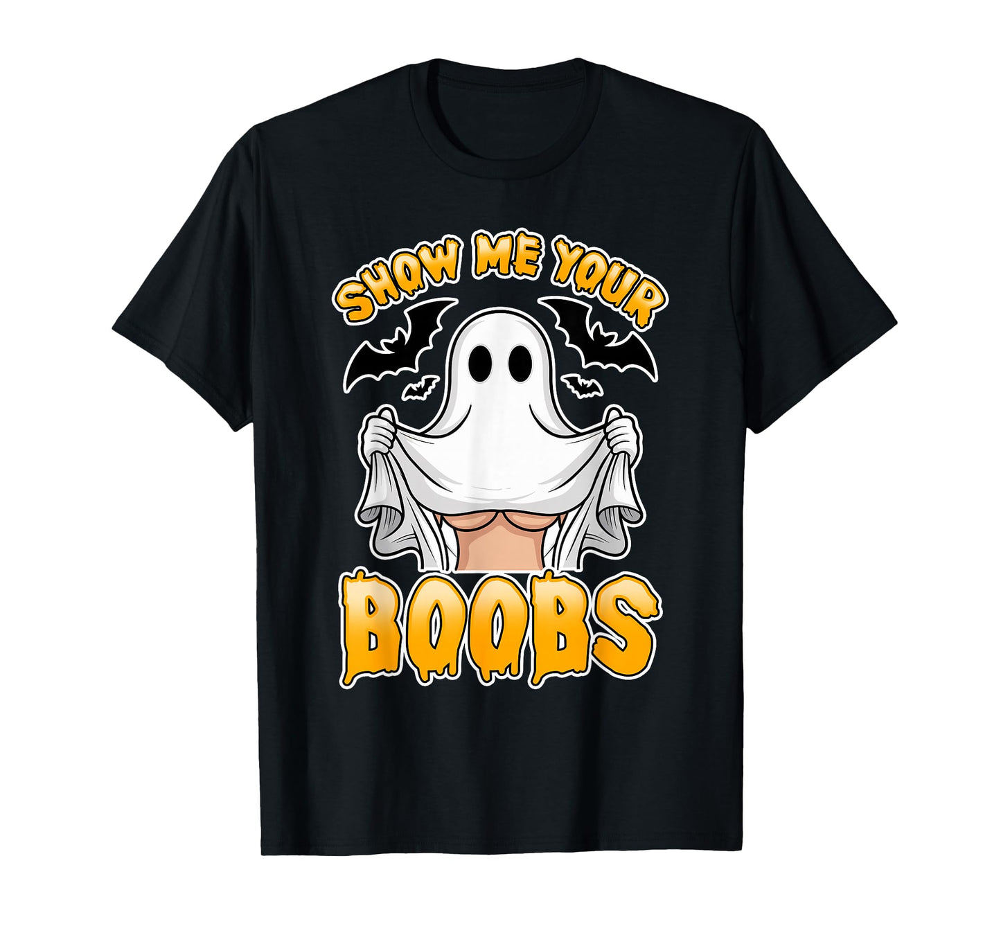 Ghost Costume Funny Show Me Your Boobs T-Shirt