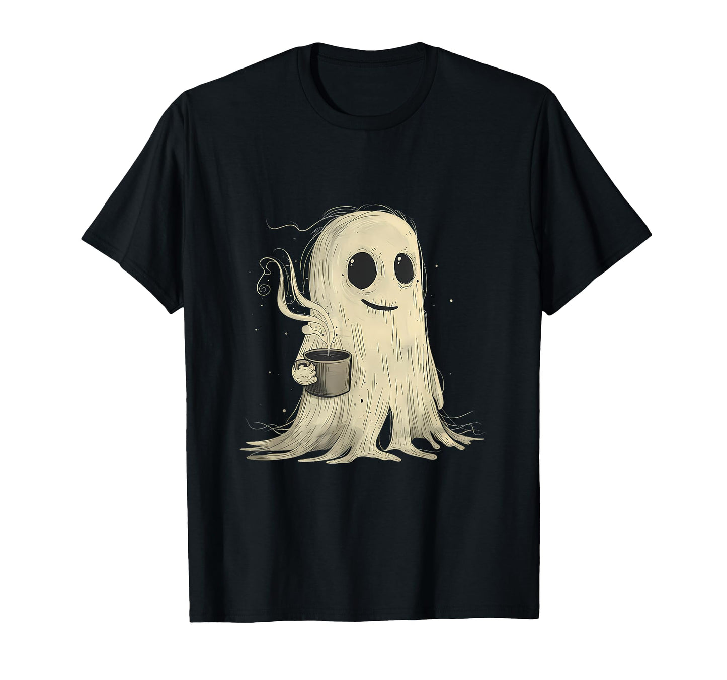 Spooky Ghost Costume Coffee Funny Halloween Costume T-Shirt