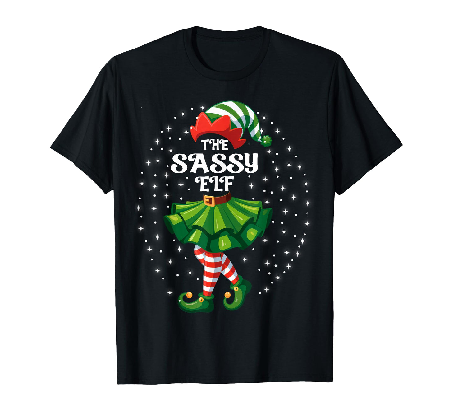 The Sassy Elf Xmas Family Matching Mom Women Girls T-Shirt