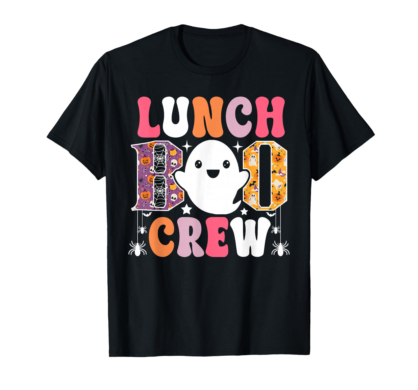 Lunch Boo Crew Funny Ghost Halloween Lunch Lady T-Shirt