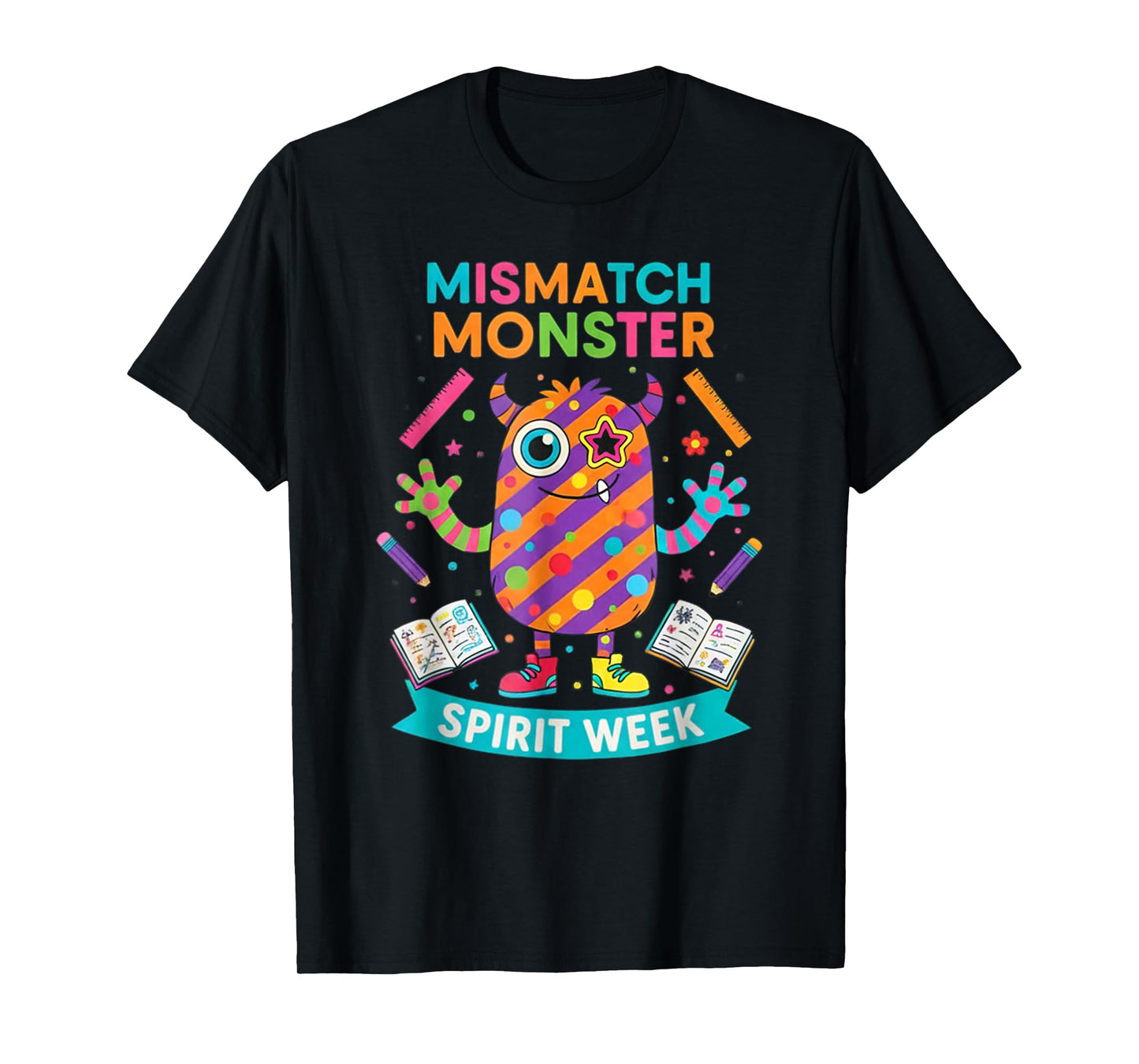 Wacky Monster Autumn Spirit Week Mismatch Day Design T-Shirt
