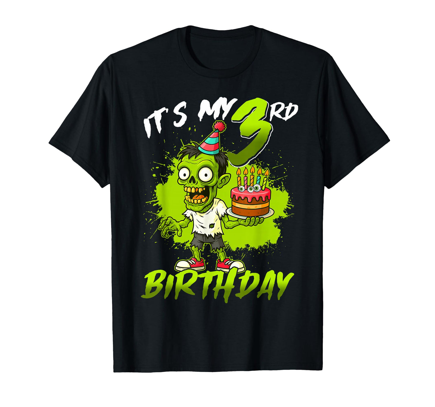 It's My 3rd Birthday Zombie 3 Years Old Happy Halloween Kids T-Shirt