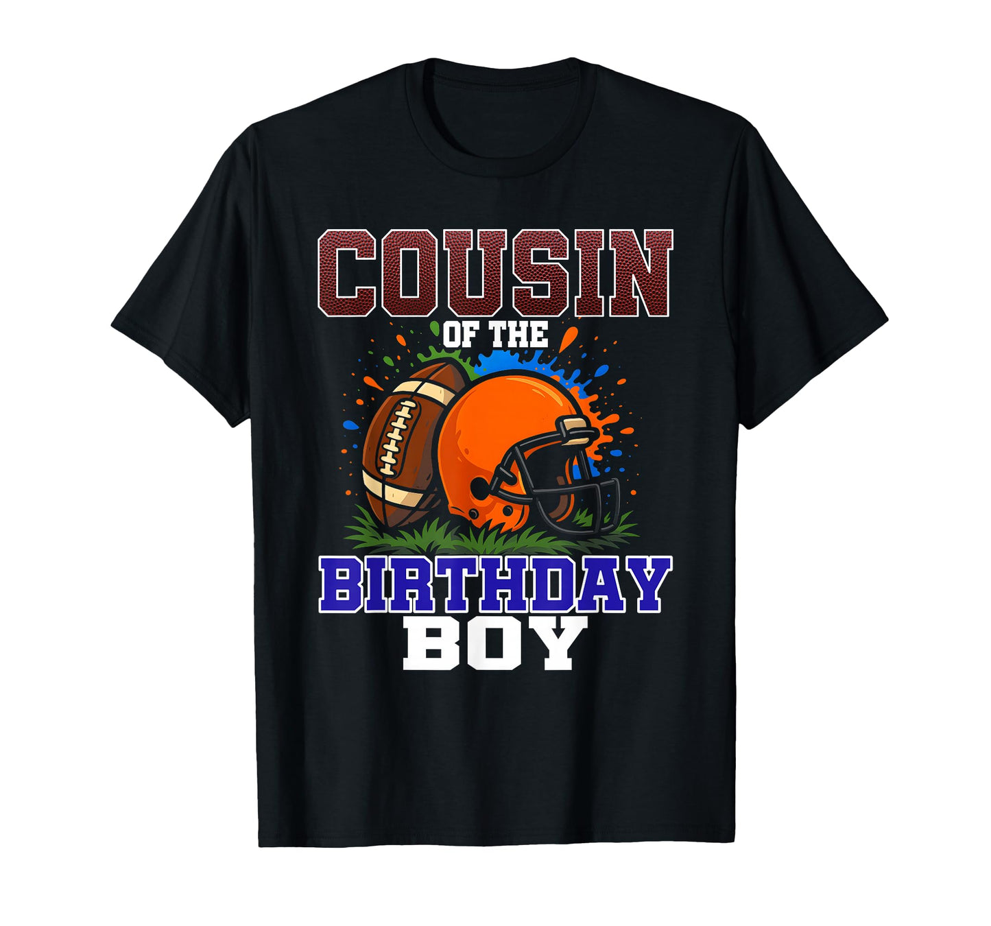 Cousin of The Birthday Boy Football Party Family Matching T-Shirt