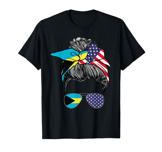 Bahamas Women Bahamian Flag American Heritage USA Bahamas T-Shirt