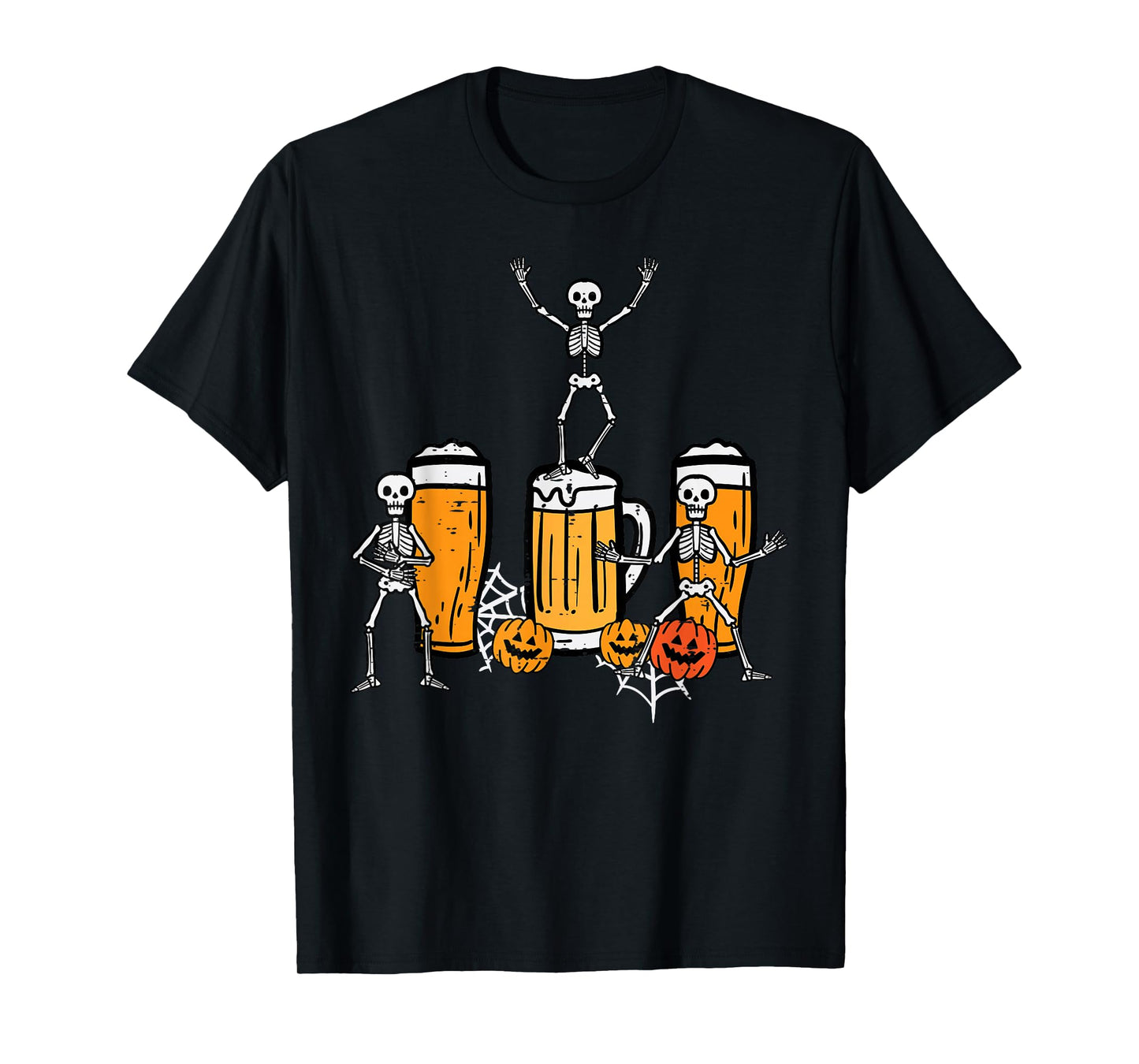 Halloween Team Skeletons Dancing Funny Costume Party Dad Men T-Shirt