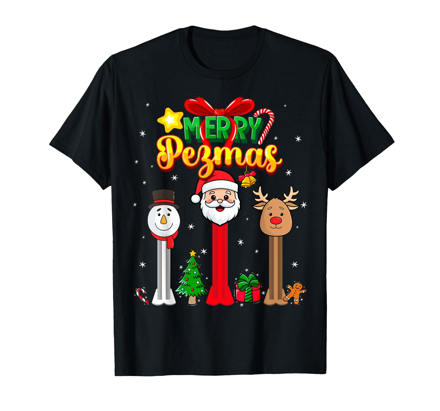Candy Dispenser Collector Christmas Merry Pezmas T-Shirt