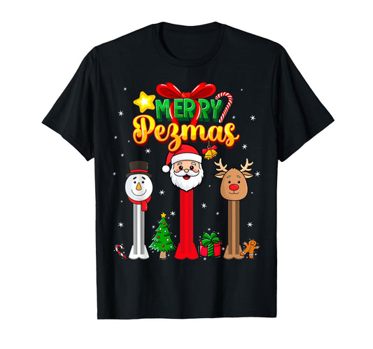 Candy Dispenser Collector Christmas Merry Pezmas T-Shirt