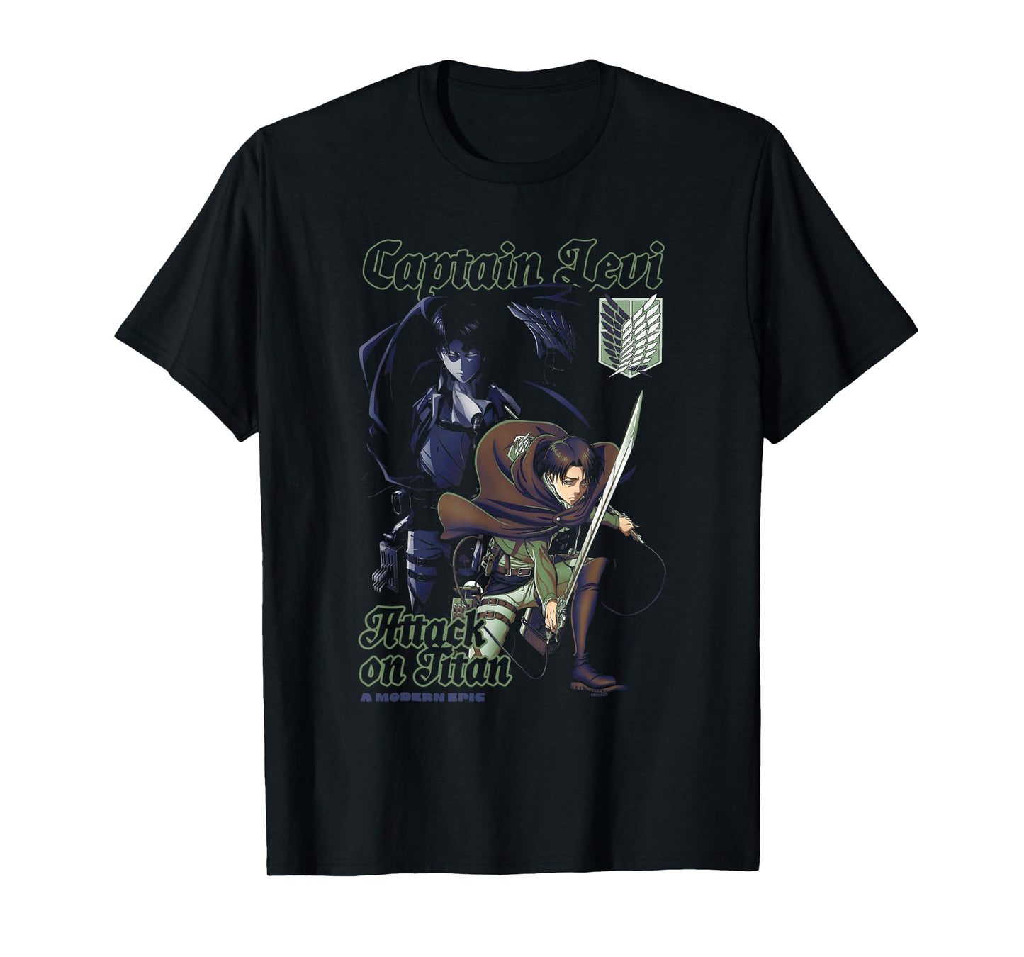 Attack on Titan A Modern Epic Captain Levi Collage Anime T-Shirt