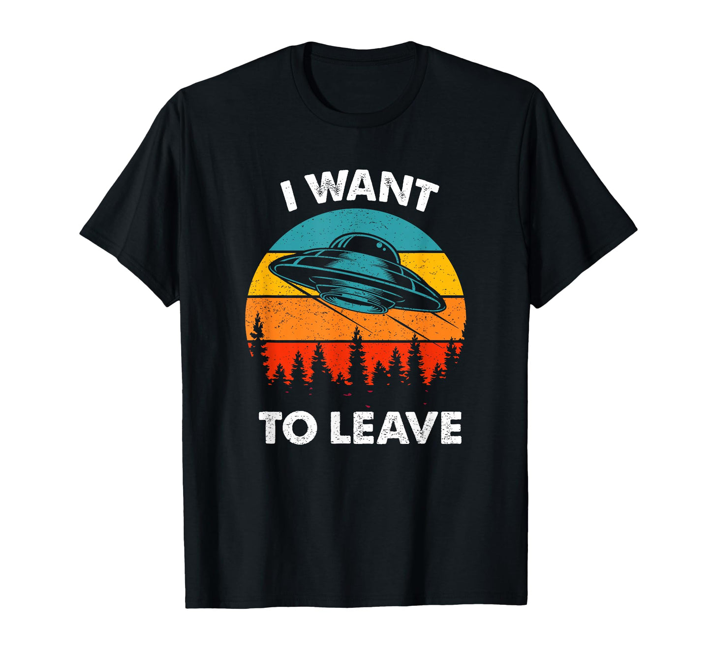 Funny Alien I want to leave Retro Vintage Style T-Shirt