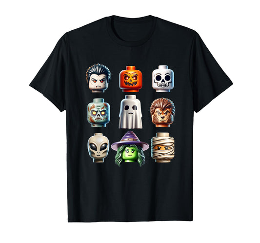 Halloween Building Bricks Costume Pumpkin Matching Family T-Shirt