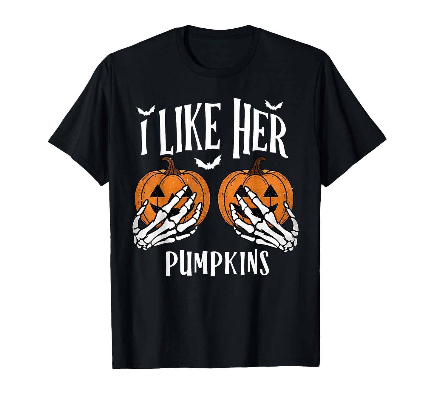 I Like Her Pumpkins I Like His Broomstick Halloween Couples T-Shirt