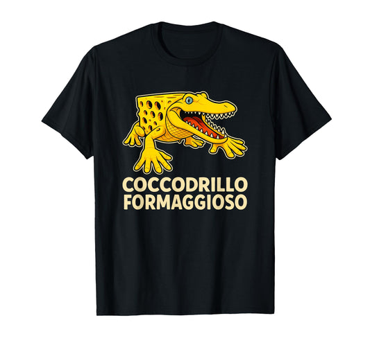 Coccodrillo Formaggioso - Cheese Crocodile Brainrot Kid Meme T-Shirt